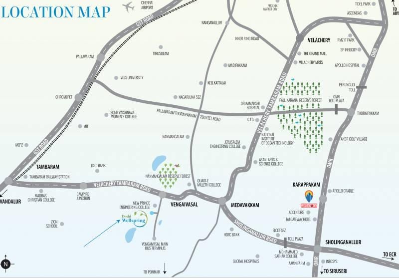 Medavakkam Chennai kartta