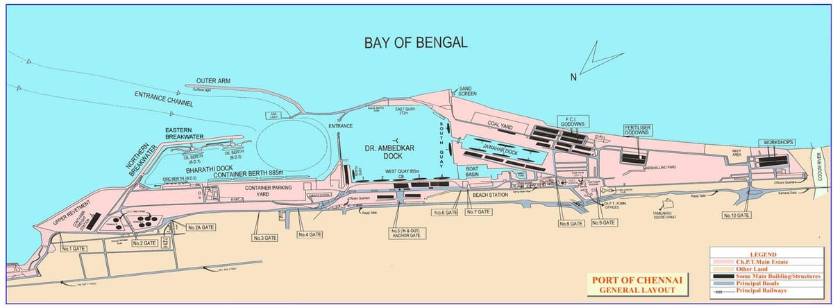 kartta Chennai port
