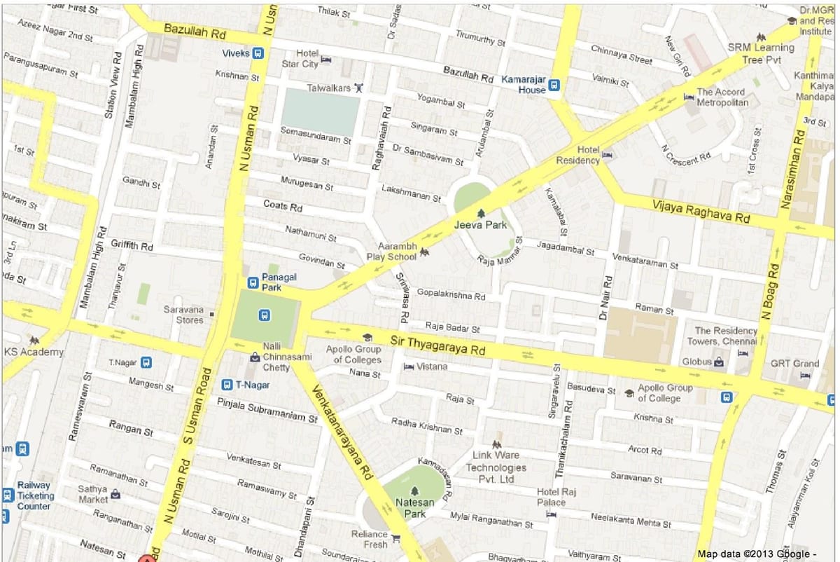 kartta Chennai t Nagar