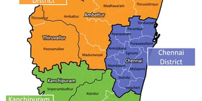 Contour kartta Chennai
