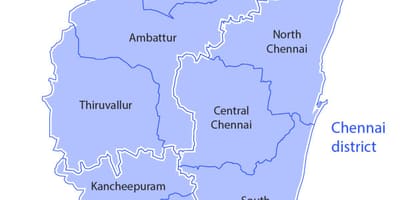 Chennai raja kartta