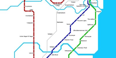 Chennai metro asemat kartta
