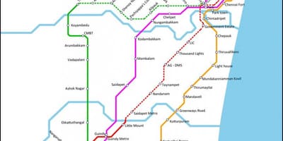 MRTS Chennai kartta