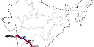 Mumbai Chennai kartta