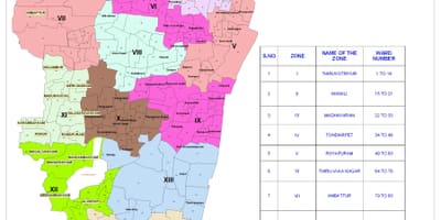 Chennai oyj: ward kartta